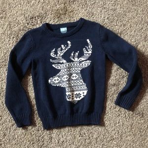 Baby GAP outlet  size 5  knit Reindeer sweater unisex neutral boy girl